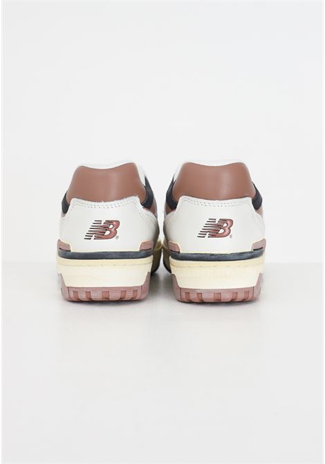 White and brown 550 model men's sneakers NEW BALANCE | BB550VGCOFF WHITE-BROWN